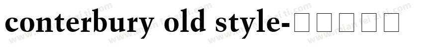 conterbury old style字体转换